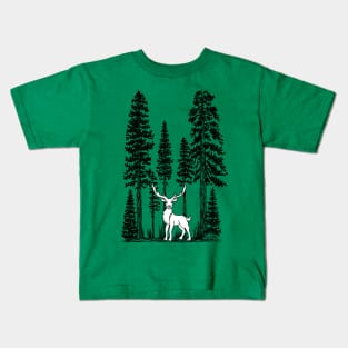 White Stag in High Sequoias Kids T-Shirt